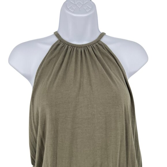 Michael Stars Jonnie Sleeveless Romper in Army Green Size Large - Picture 2 of 13